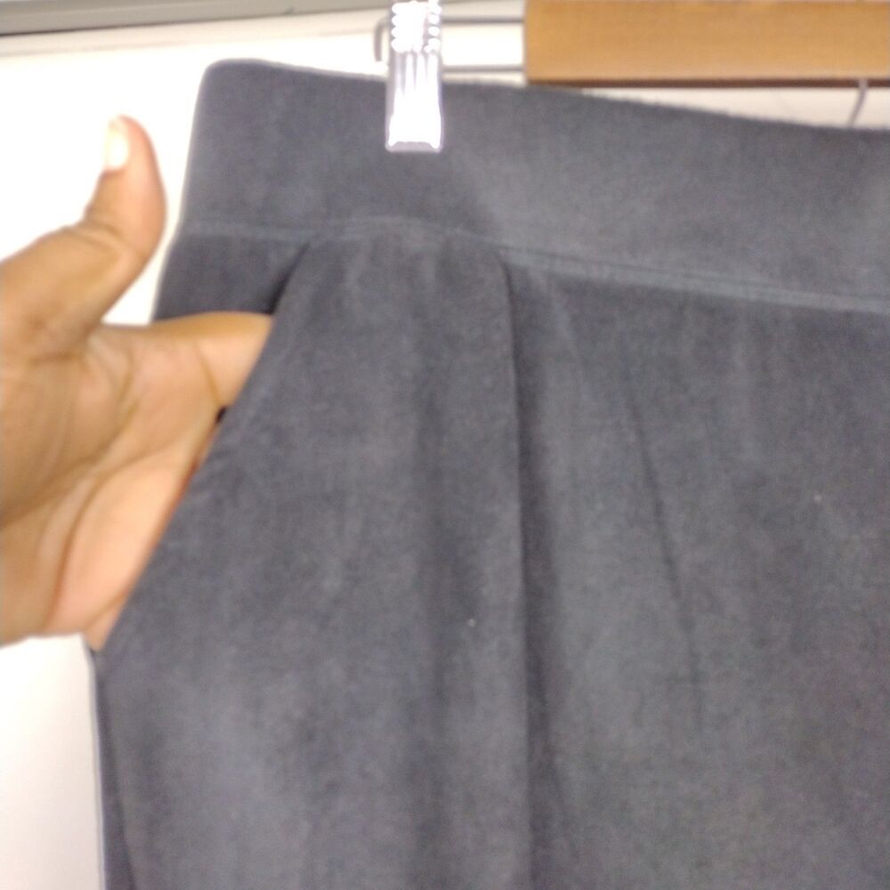Koolaburra by Ugg Black Lounge Fleece Pants Womens Plus Size P2X Petite Pull On - Picture 3 of 7